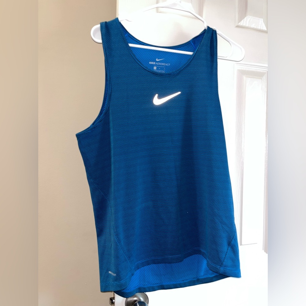 Nike AeroReact Blue and Black Tank Top